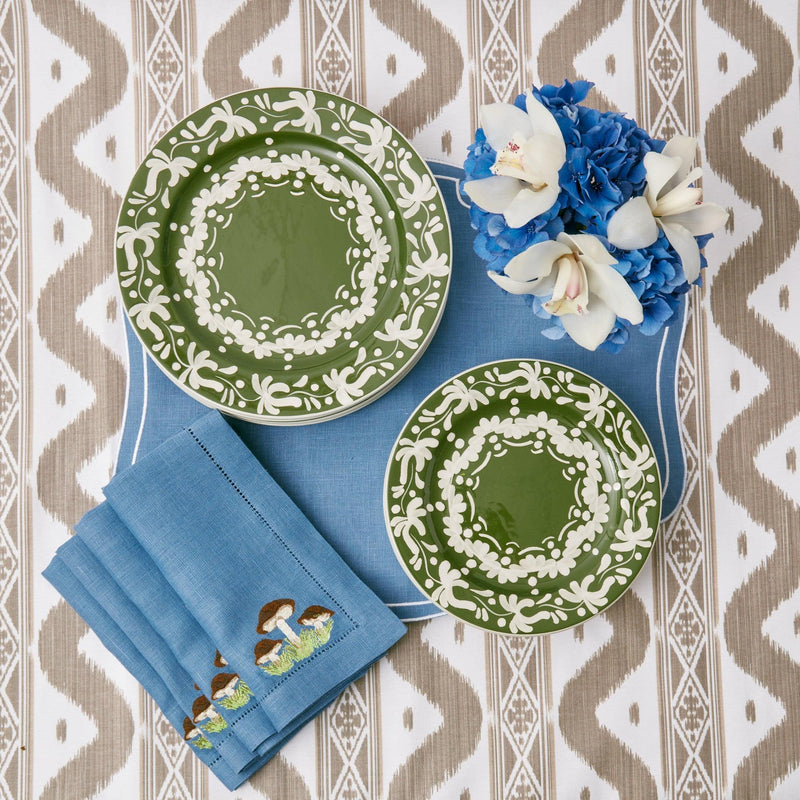 Versatile and elegant: Putty Ikat Tablecloth choice.