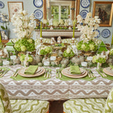 Putty Ikat Tablecloth: Subtle pattern for refined dining.