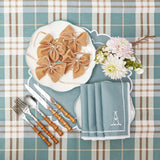 Rustic charm: Oat Velvet Napkin Bows ensemble.