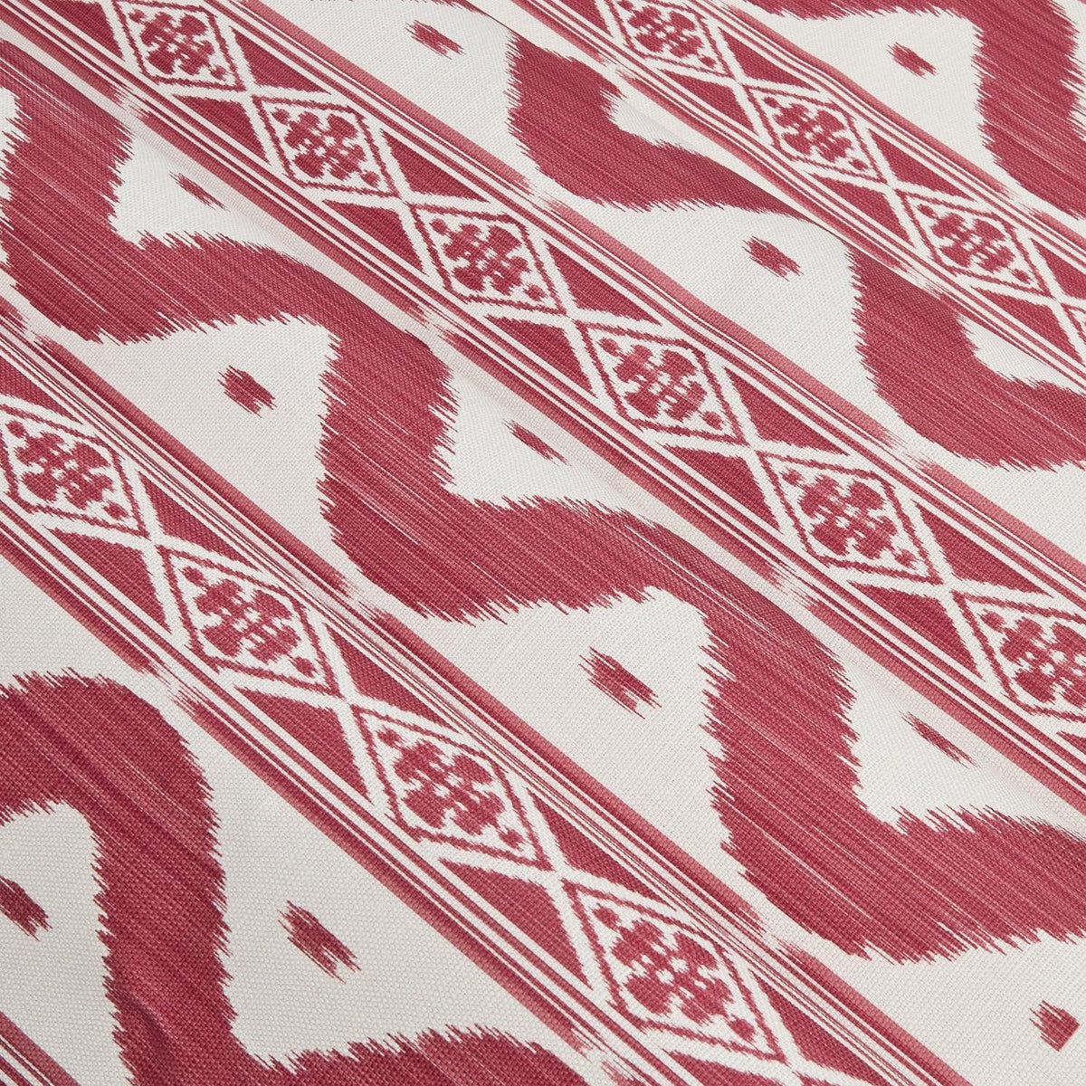 Striped Check Raspberry Raspberry Pink Ikat Stripe Fabric
