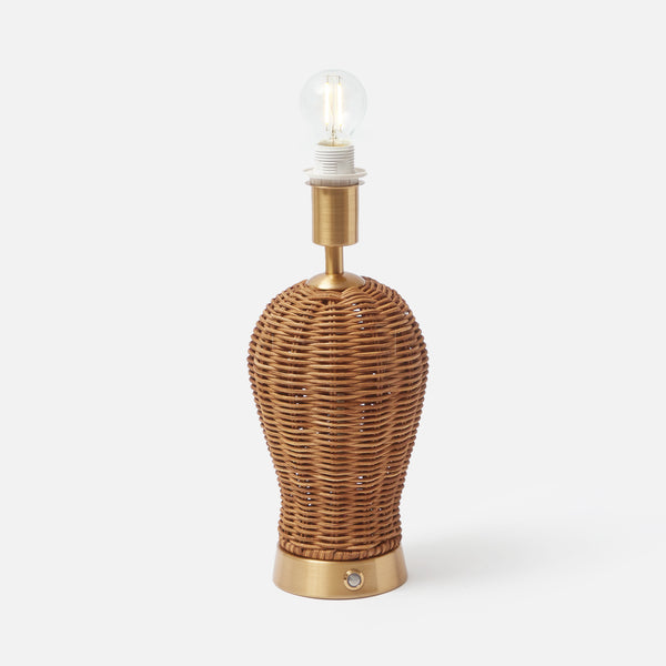 Rattan Blanche Rechargeable Lamp Stand