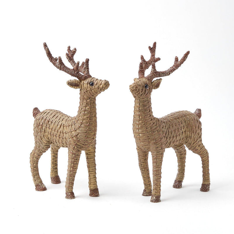 Turn your Christmas celebrations into a cozy affair with the Rattan Reindeer Pair.