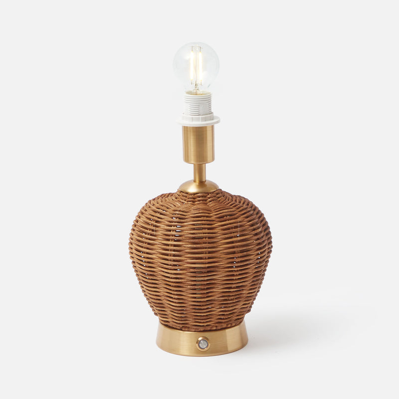 Trio of Rechargeable Rattan Lamps