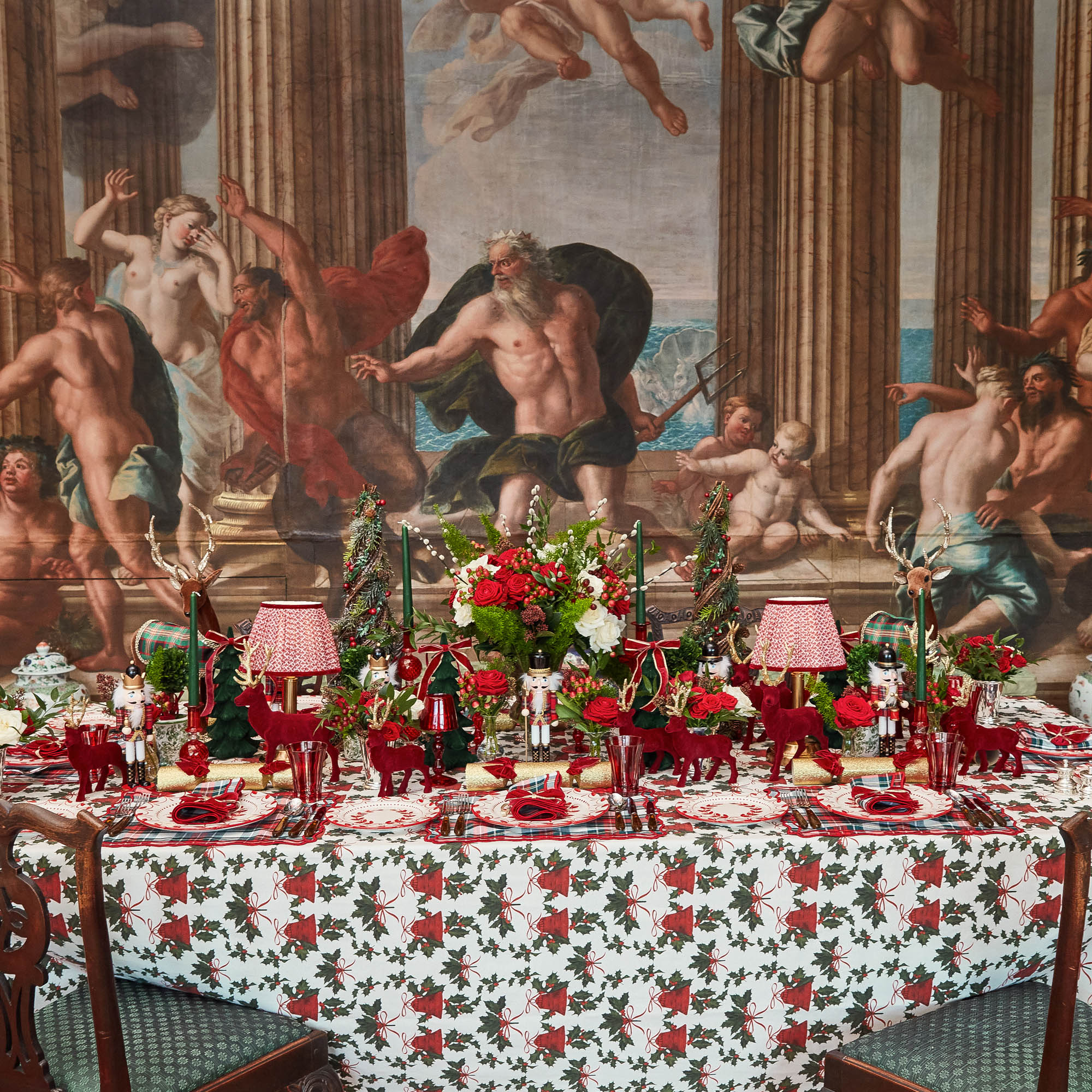 Red Glass Lantern Tea Light Holder (Pair) - 18 cm