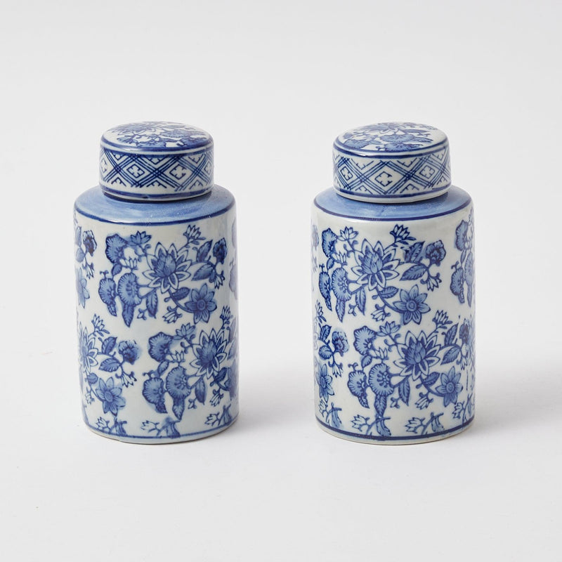 Round Chinoiserie Ginger Jars (Pair) - Mrs. Alice