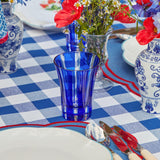 Collection of four stylish glasses in a regal royal blue hue.