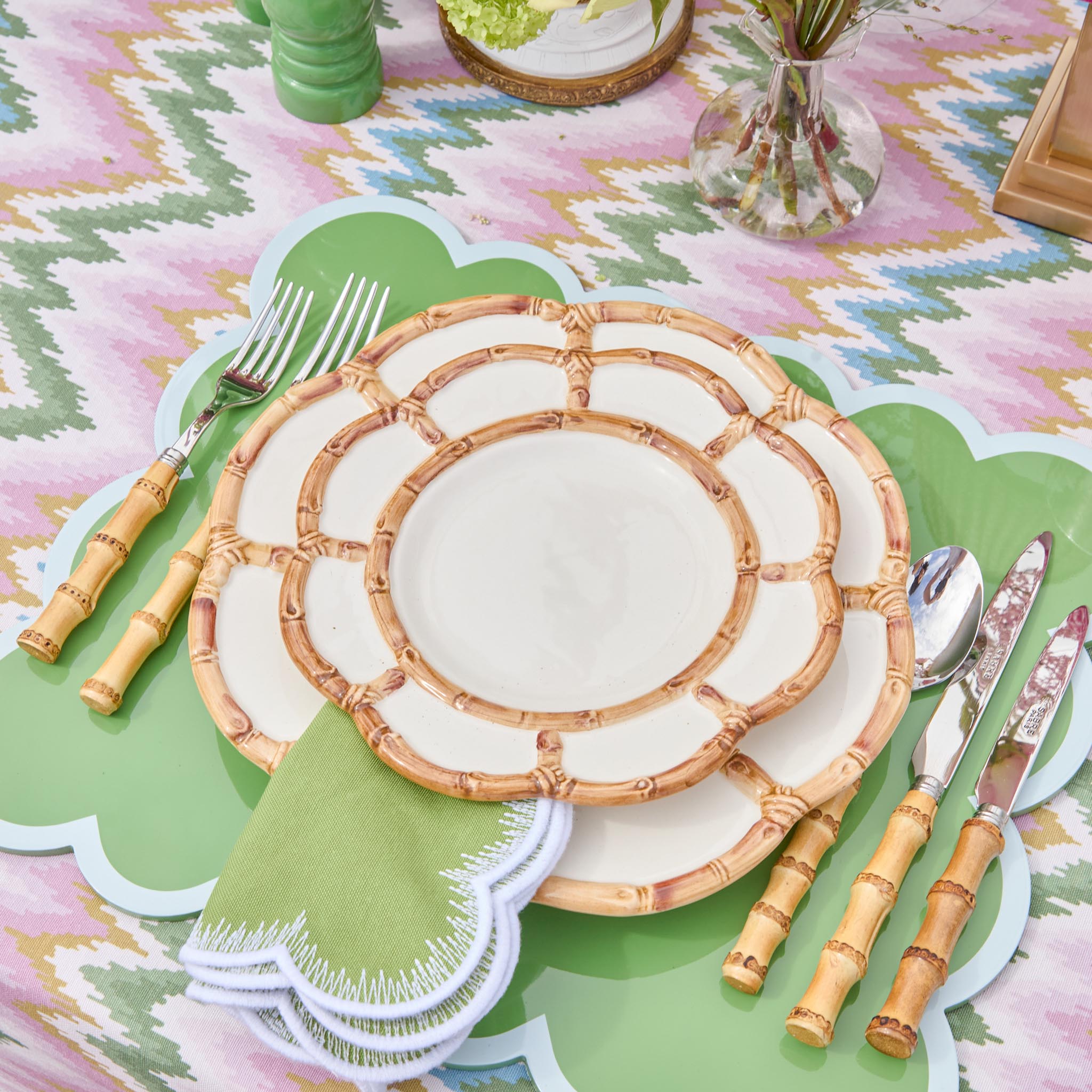 Apple Green Isabella Napkins (Set of 4)