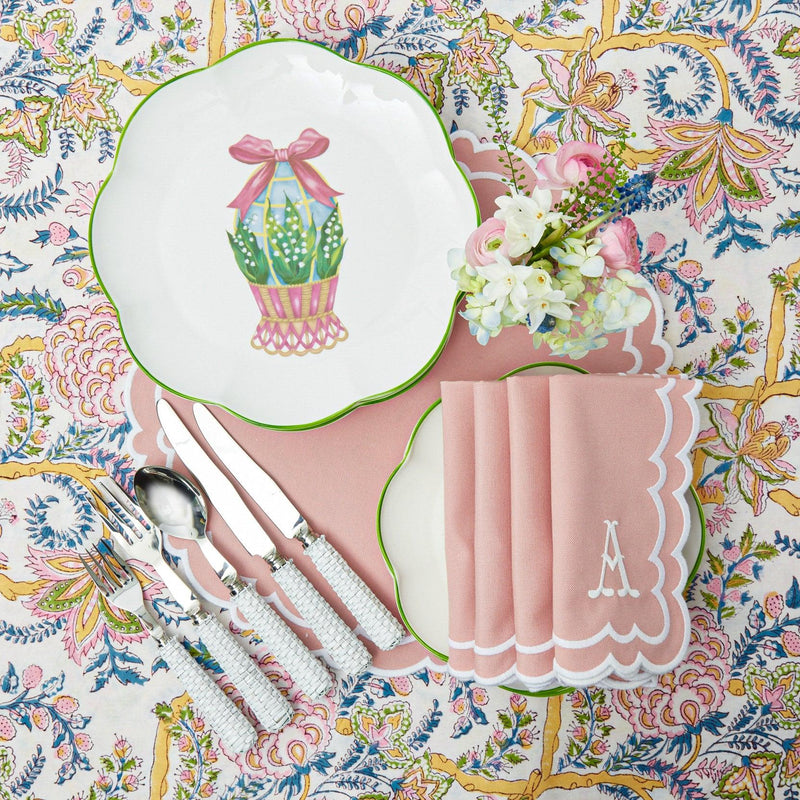 Scalloped Easter Dinner Plate (Set of 4) - Mrs. Alice