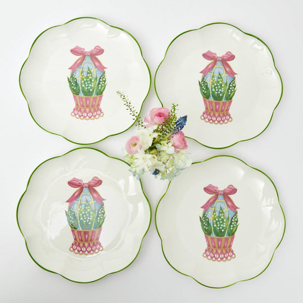 Scalloped Easter Dinner Plate (Set of 4) - Mrs. Alice