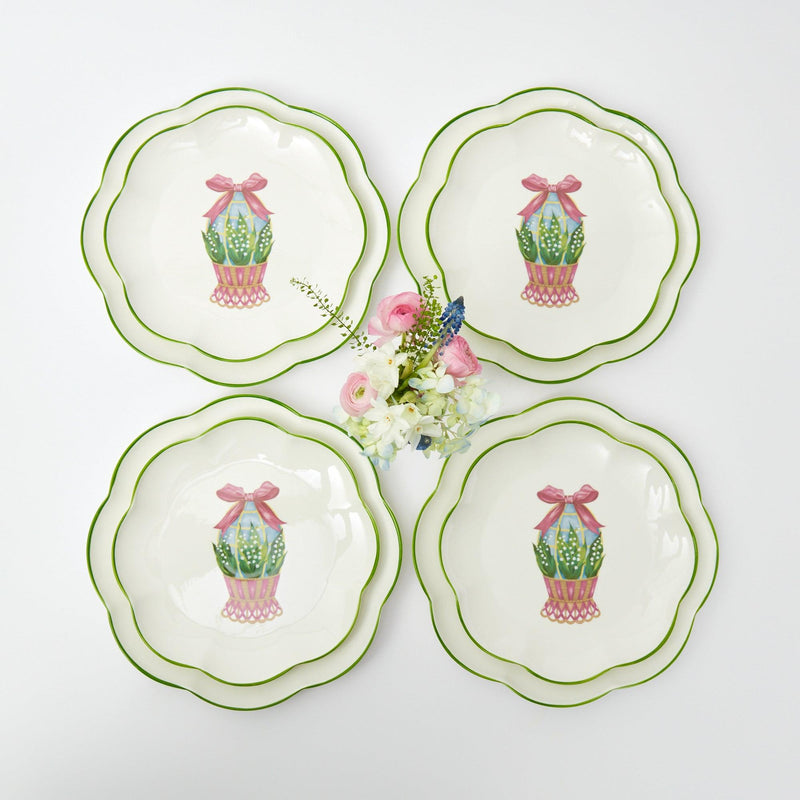 Scalloped Easter Starter Plate - Mrs. Alice