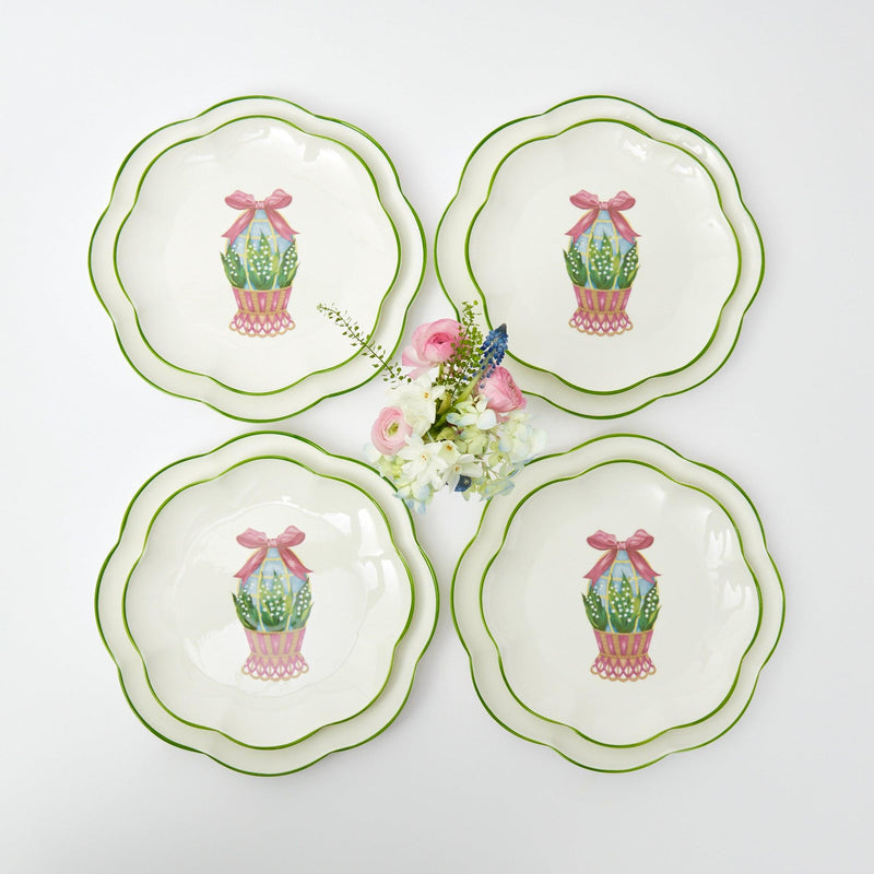 Scalloped Easter Starter Plates (Set of 4) - Mrs. Alice