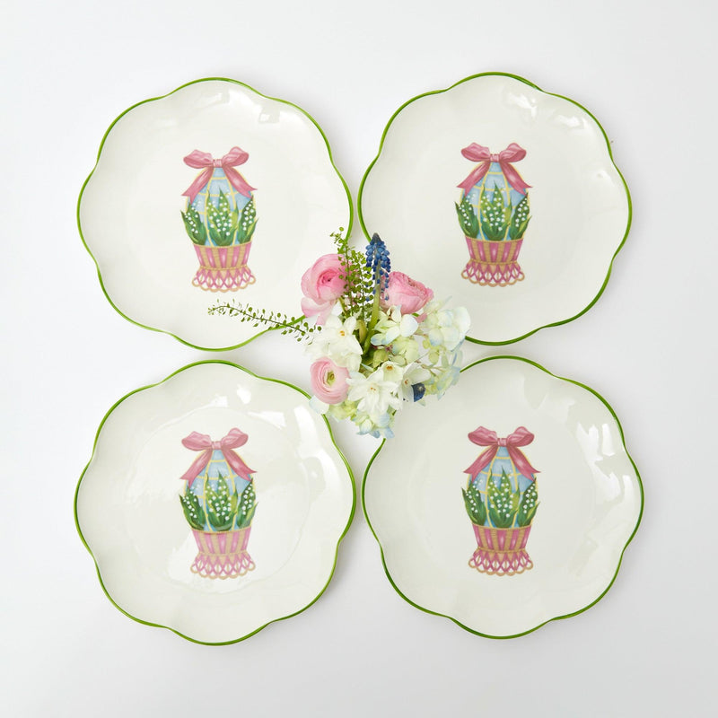Scalloped Easter Starter Plates (Set of 4) - Mrs. Alice