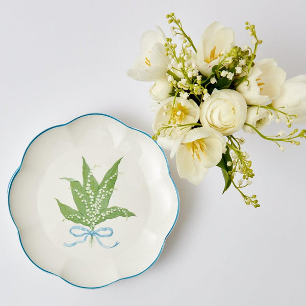 Scalloped Lily of the Valley Starter Plate - Mrs. Alice