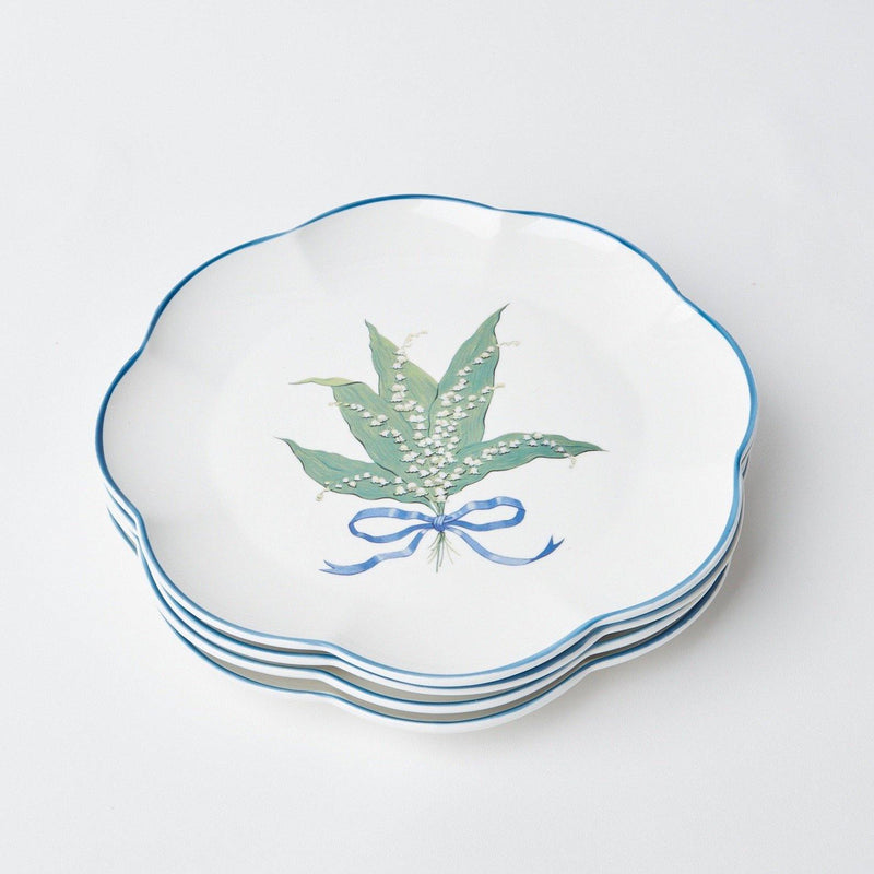 Scalloped Lily of the Valley Starter Plate - Mrs. Alice