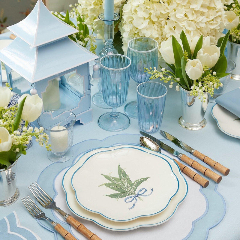 Scalloped Lily of the Valley Starter Plate (Set of 4) - Mrs. Alice