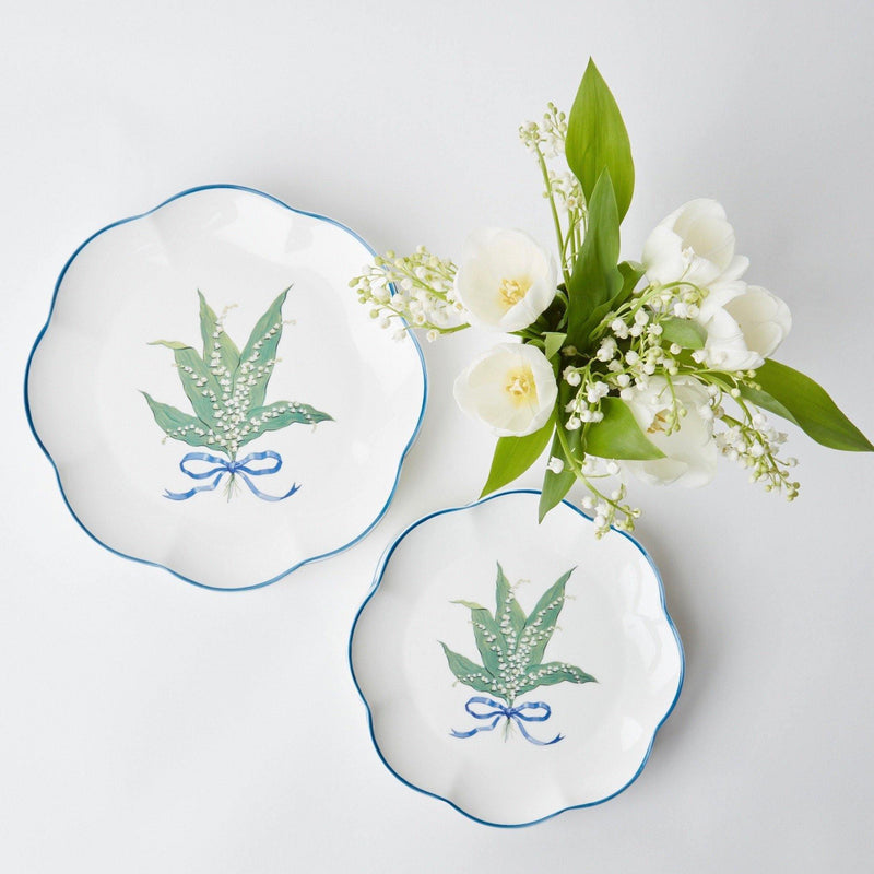 Scalloped Lily of the Valley Starter Plate (Set of 4) - Mrs. Alice