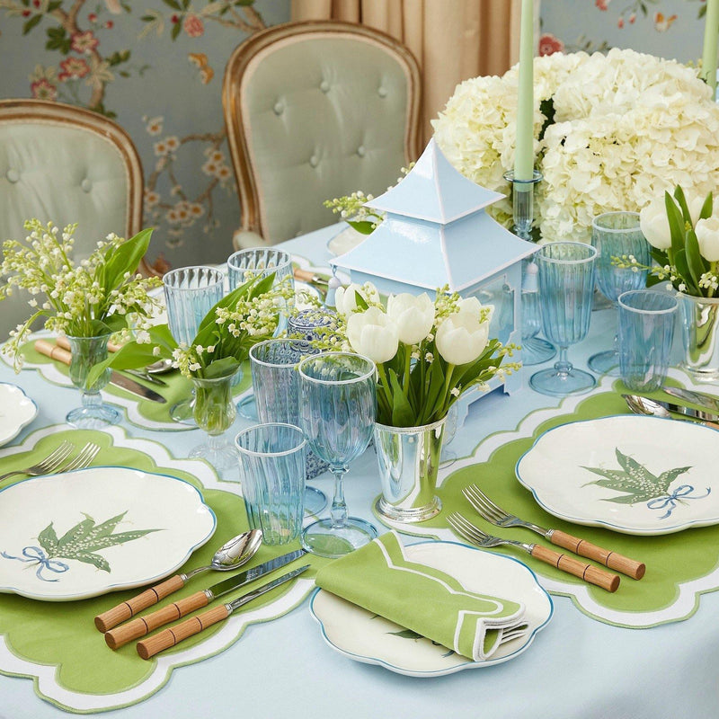Scalloped Lily of the Valley Starter Plate (Set of 4) - Mrs. Alice