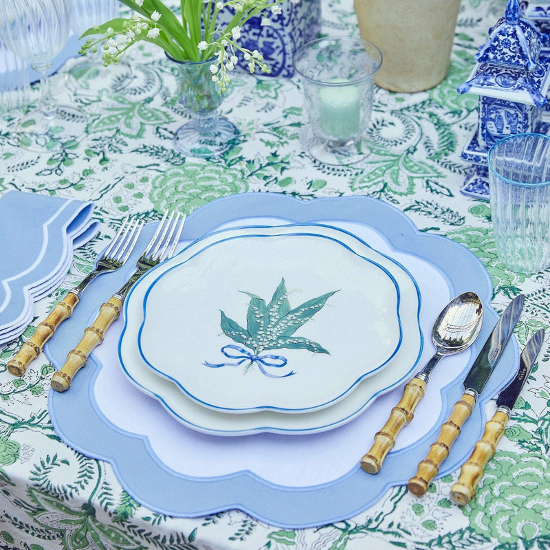Scalloped Lily of the Valley Starter Plate (Set of 4) - Mrs. Alice