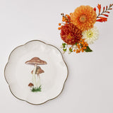 Scalloped Mushroom Dinner Plate - Mrs. Alice