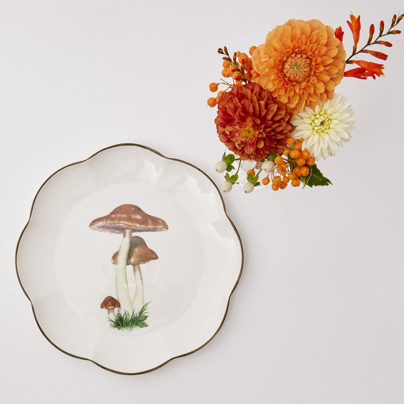 Scalloped Mushroom Dinner Plate - Mrs. Alice