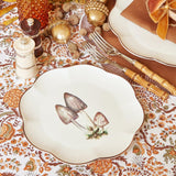 Enjoy the combination of form and function with these Scalloped Mushroom Starter Plates in a convenient set of 17.