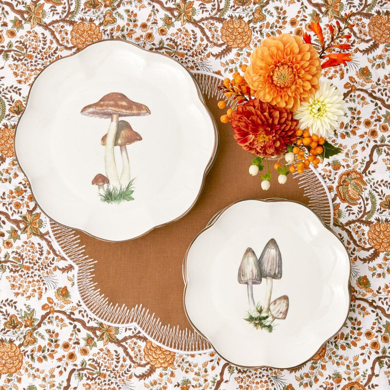 Scalloped Mushroom Starter Plate (Grey) - Mrs. Alice