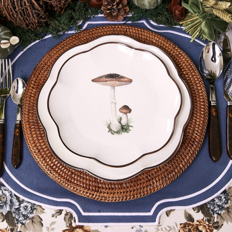 Scalloped Mushroom Starter Plates (Set of 4) - Mrs. Alice