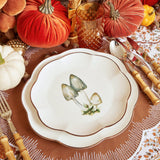 Scalloped Mushroom Starter Plates (Set of 4) - Mrs. Alice