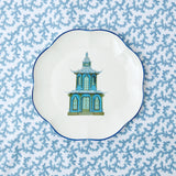 Scalloped Pagoda Dinner Plate - Mrs. Alice