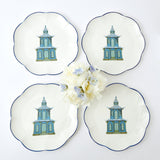 Scalloped Pagoda Dinner Plate (Set of 4) - Mrs. Alice