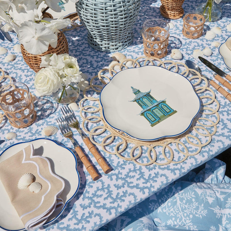 Scalloped Pagoda Dinner Plate (Set of 4) - Mrs. Alice
