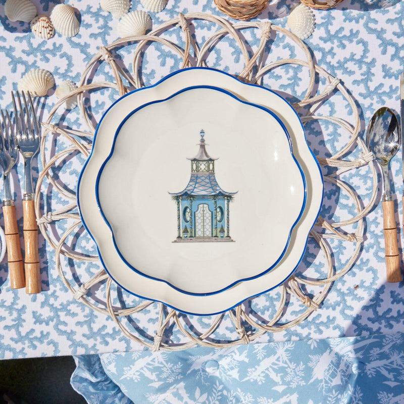 Scalloped Pagoda Starter Plate (Set of 4) - Mrs. Alice