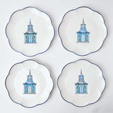 Scalloped Pagoda Starter Plate (Set of 4) - Mrs. Alice