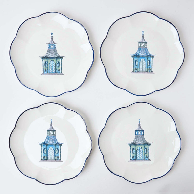 Scalloped Pagoda Starter Plate (Set of 4) - Mrs. Alice
