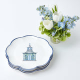Scalloped Pagoda Starter Plate (Set of 4) - Mrs. Alice