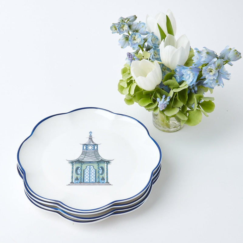 Scalloped Pagoda Starter Plate (Set of 4) - Mrs. Alice