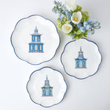 Scalloped Pagoda Starter Plate (Set of 4) - Mrs. Alice