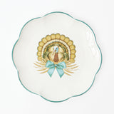 Whimsical charm: Scalloped Turkey Starter Plates for fall feasts.