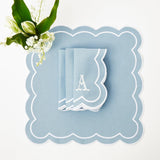 Serena Appliqué Blue Napkins (Set of 4) - Mrs. Alice