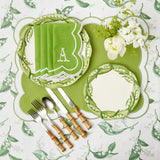 Serena Appliqué Green Placemats & Napkins (Set of 4) - Mrs. Alice
