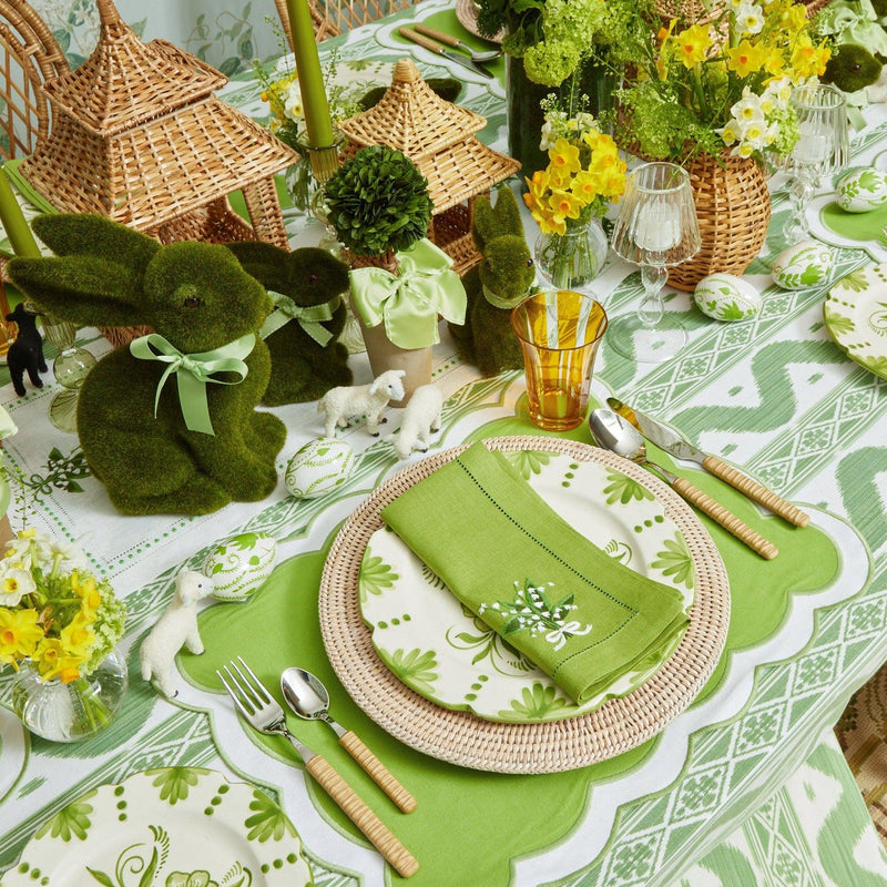 Serena Appliqué Green Placemats (Set of 4) - Mrs. Alice