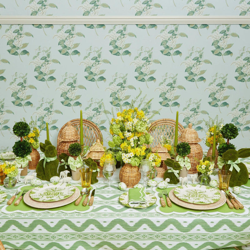 Seville Green Gardênia Dinner Plates (Set of 4) - Mrs. Alice