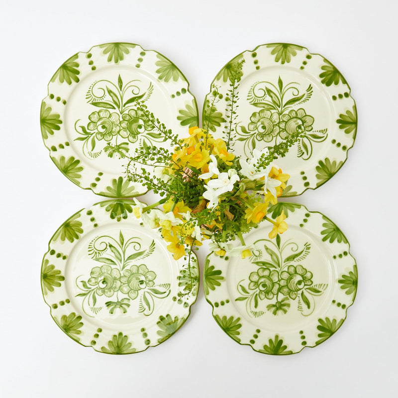 Seville Green Gardênia Starter Plates (Set of 4) - Mrs. Alice