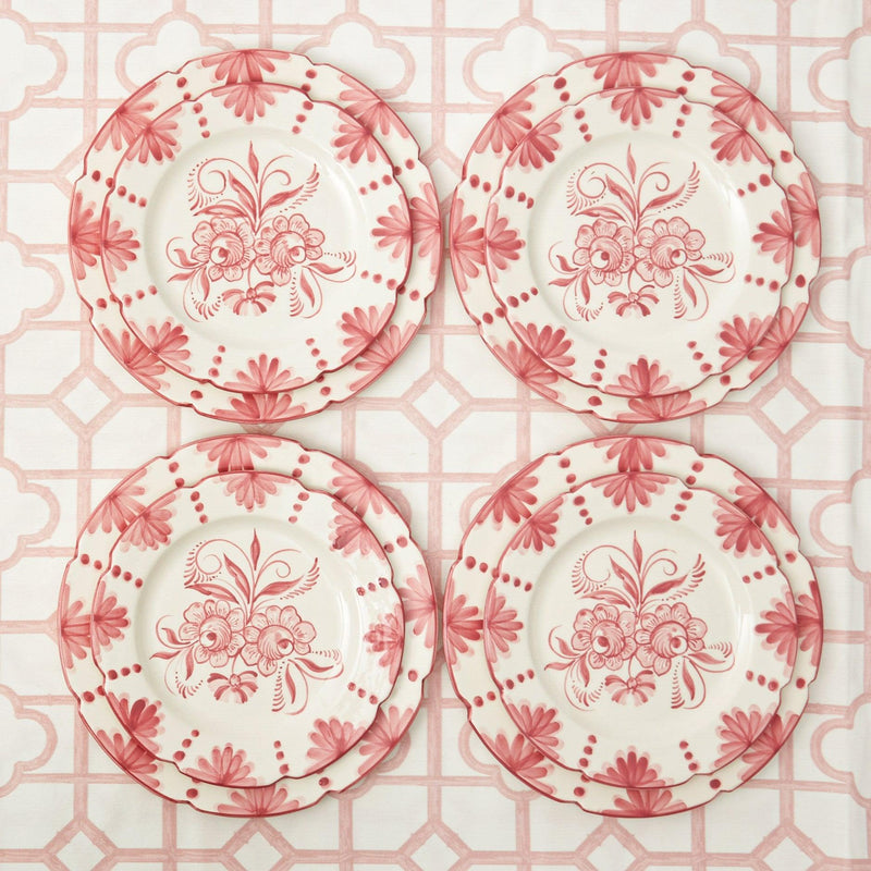 Seville Pink Gardênia Dinner & Starter Plates (Set of 8) - Mrs. Alice