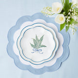 Sky Blue Ruffle Linen Tablecloth - Mrs. Alice