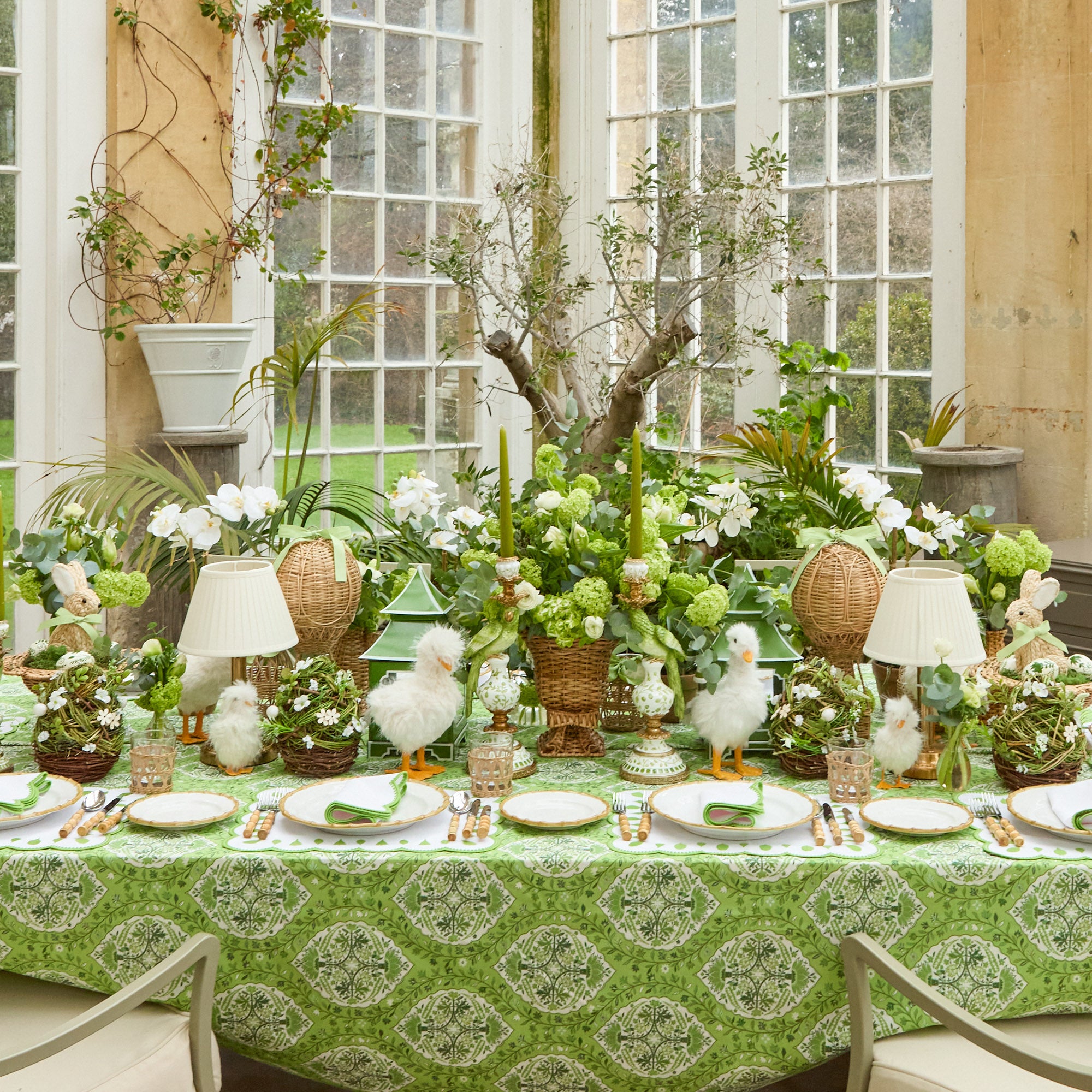 Corinthian Rechargeable Lamp with Cream Shade (22cm)