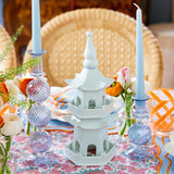 Small Camille Azure Candle Holders (Pair) - Mrs. Alice