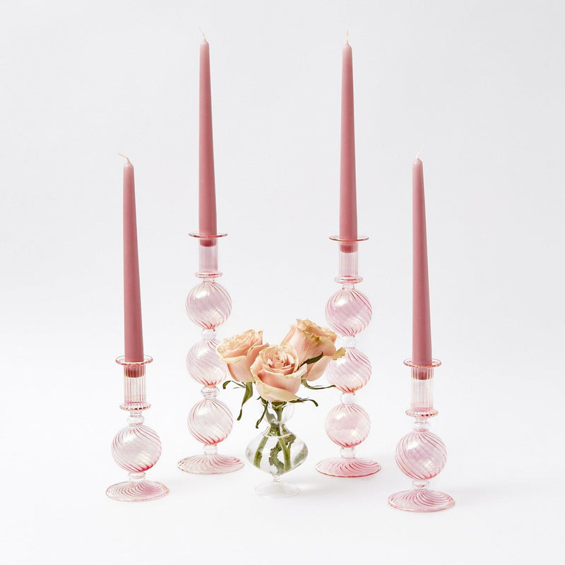 Small Camille Peony Candle Holder (Pair) - Mrs. Alice