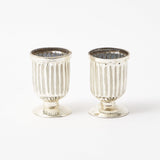 Enhance your space with the graceful beauty of the Small Mercury Fluted Vase Pair, designed to bring a touch of tradition and opulence to your decor.