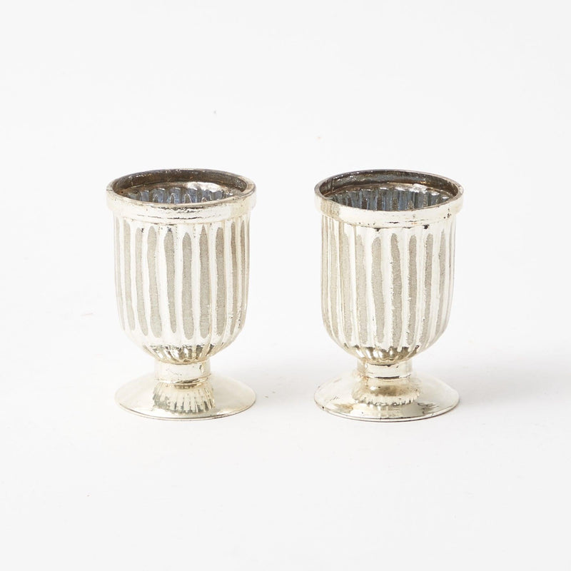 Enhance your space with the graceful beauty of the Small Mercury Fluted Vase Pair, designed to bring a touch of tradition and opulence to your decor.